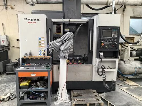 Cobot machine-tending workstation